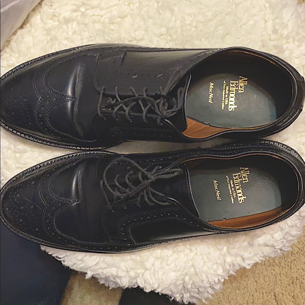 Macneil Dress Wingtip Blucher Shoe (11 D Black)
